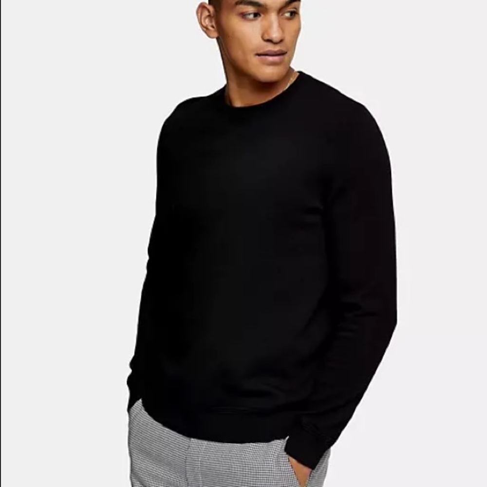 Nordstrom Topman Essential black long sleeve sweater. Size: Medium